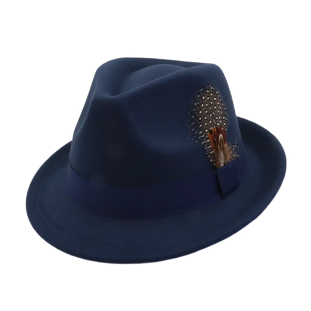 Fedora Hat Wool - Unisex Autumn Winter Vintage Wool Jazz