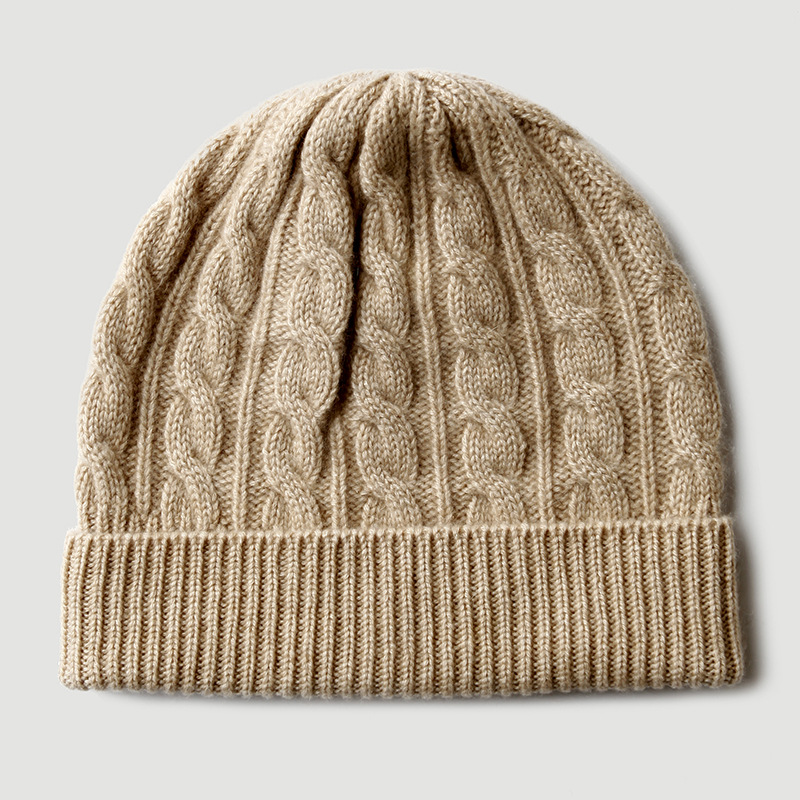 100% Pure Cashmere Knit Beanie - Beanie Cuffed Knit 评论和价格