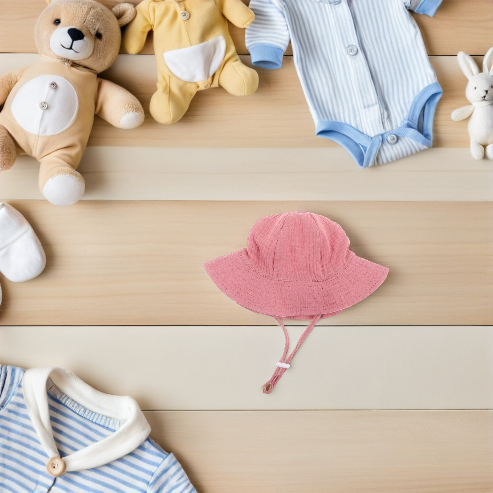 Toddler Sun Hat Cotton Bucket  - Sun Hat Wide Brim 评论和价格