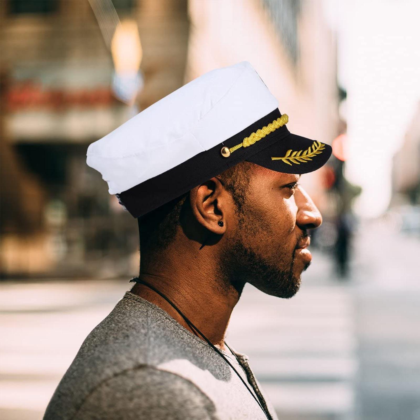 Adult Yacht-Sailor Captain Hat - Snapback Hat Flat 评论和价格