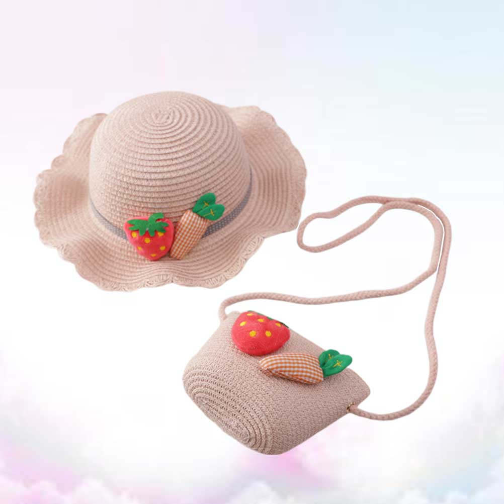 1Set Kids Straw Sun Protection - Sun Hat Wide Brim 评论和价格