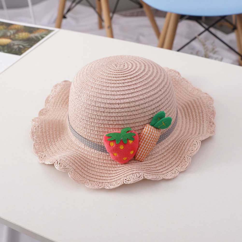1Set Kids Straw Sun Protection - Sun Hat Wide Brim 评论和价格