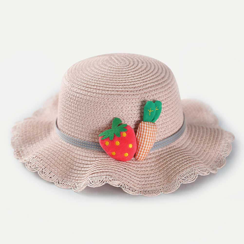 1Set Kids Straw Sun Protection - Sun Hat Wide Brim 评论和价格