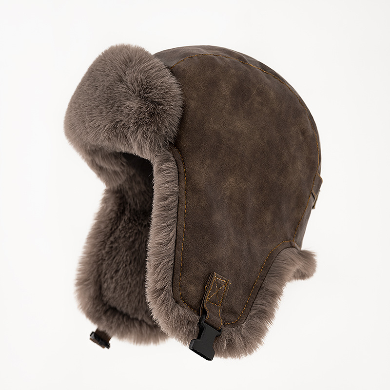 1pcs Men's Winter Retro leathe - Winter Trapper Hat 评论和价格