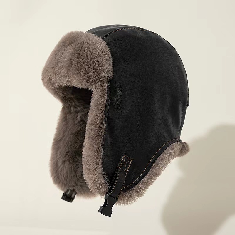 1pcs Men's Winter Retro leathe - Winter Trapper Hat 评论和价格