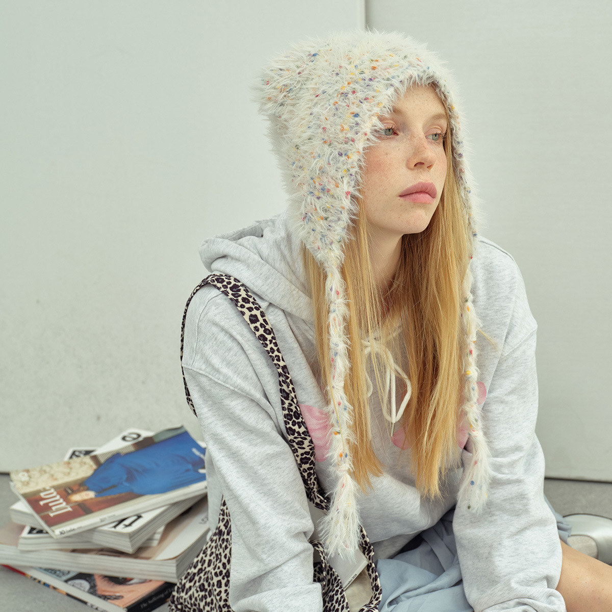 Y2K Women Furry Cat Ear Trappe - Trapper Hat Ear Flap 评论和价格
