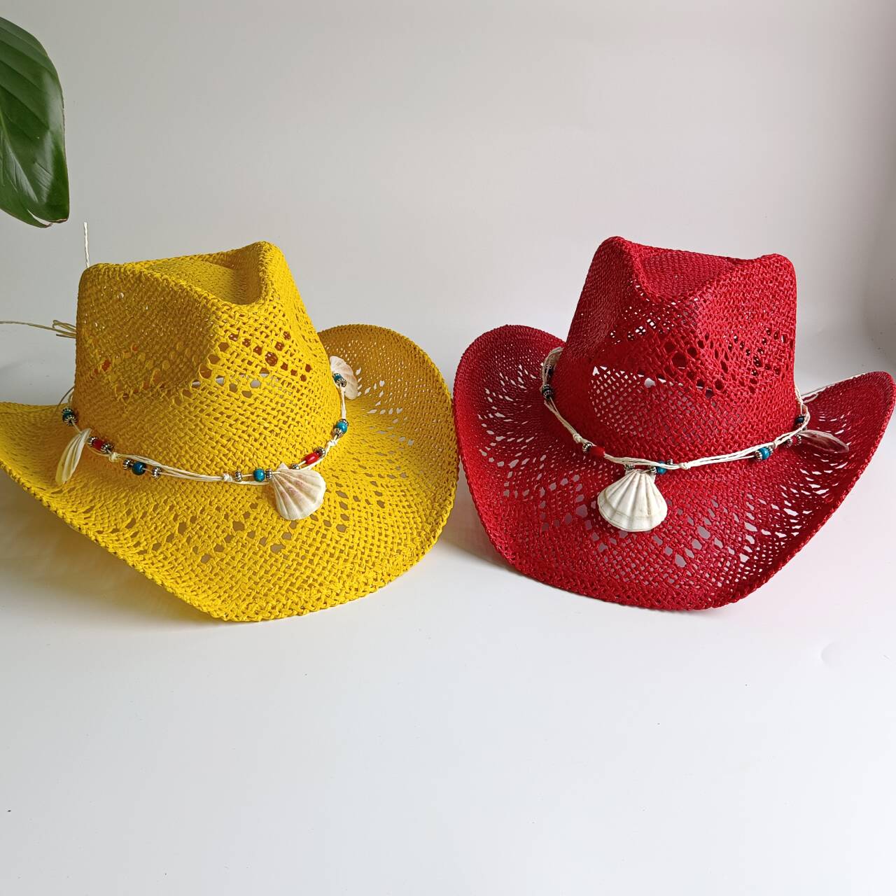 Bright yellow Cowboy Straw Hat - Cowboy Hat Straw 评论和价格