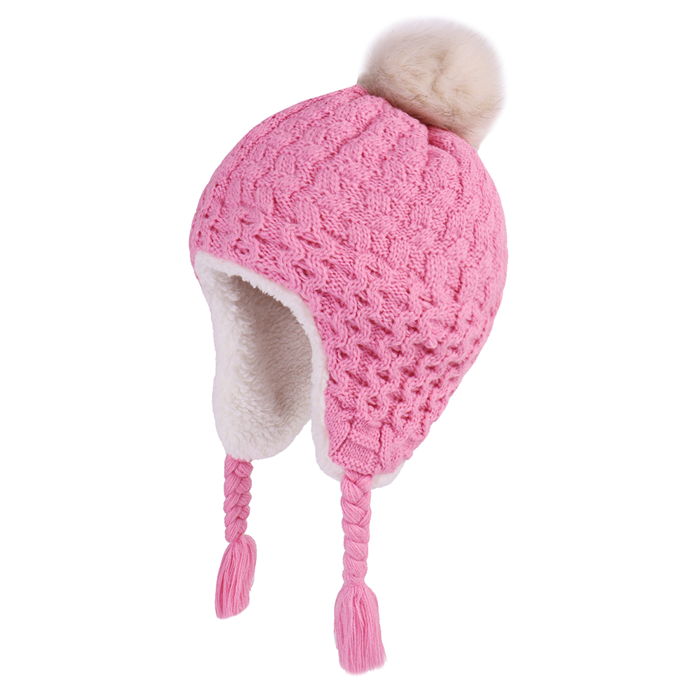 Baby Winter Knit Earflap Hats  - Trapper Hat Ear Flap 评论和价格