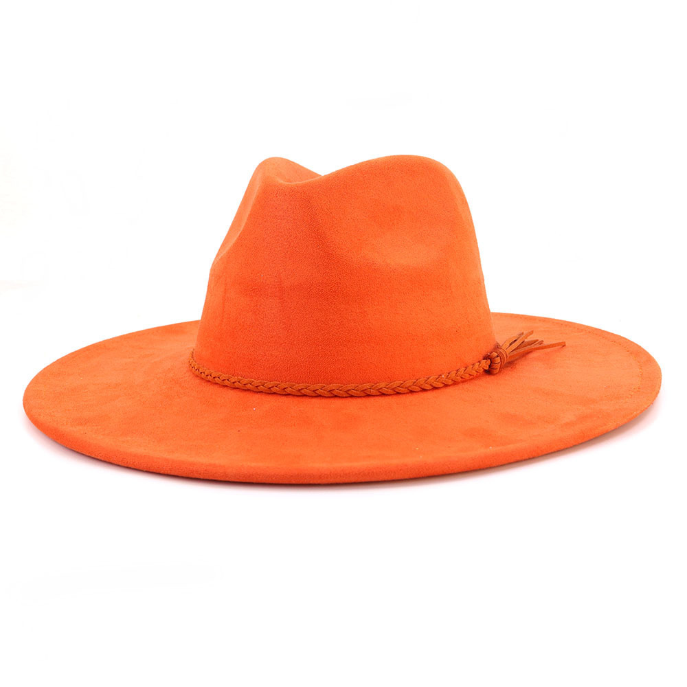 Vegan Suede Hat Teardrop shape - Fedora Hat Wool 评论和价格