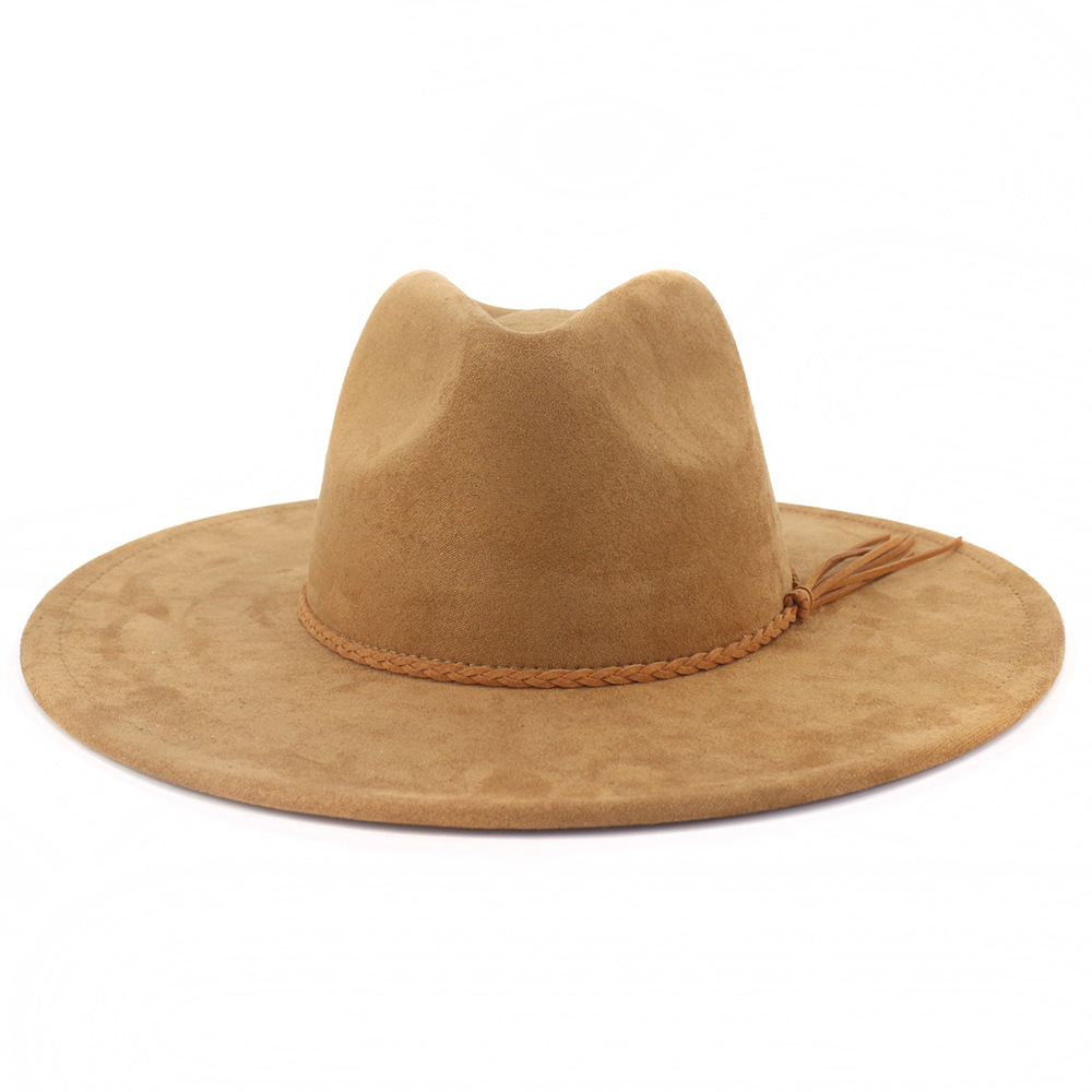 Vegan Suede Hat Teardrop shape - Fedora Hat Wool 评论和价格