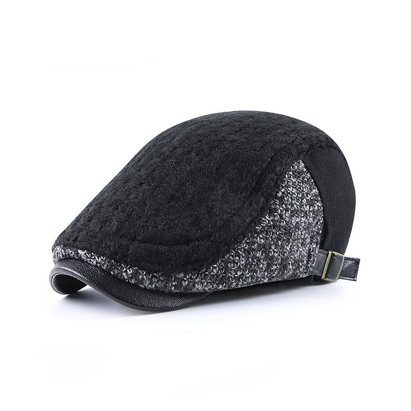 Men Newsboy Hats Thick Autumn  - Snapback Hat Flat 评论和价格