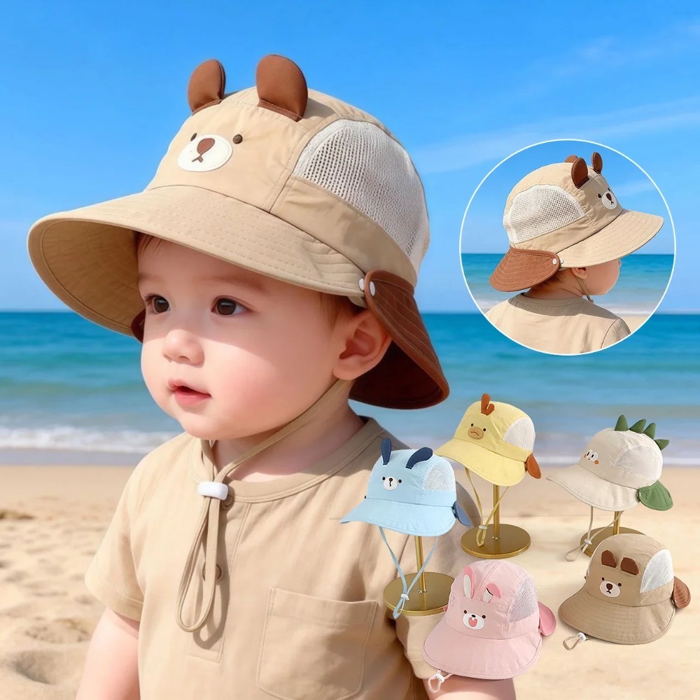 Cute Cartoon Baby Beach Hat wi - Visor Sun Hat 评论和价格