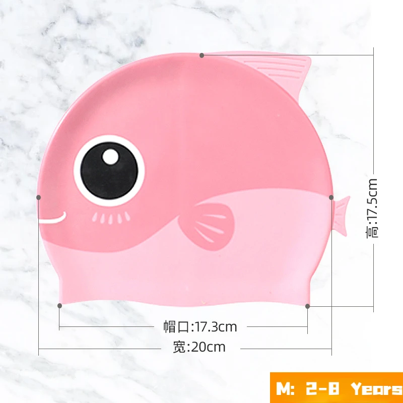 Cartoon Cute Fish Shark Silico - Swim Hat Silicone 评论和价格