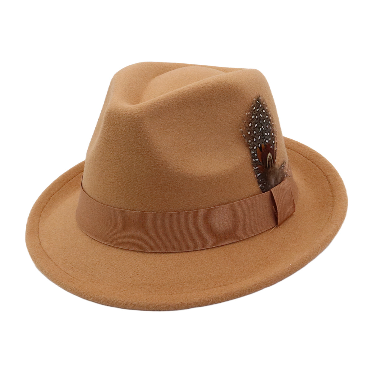 Unisex Autumn Winter Vintage W - Fedora Hat Wool 评论和价格
