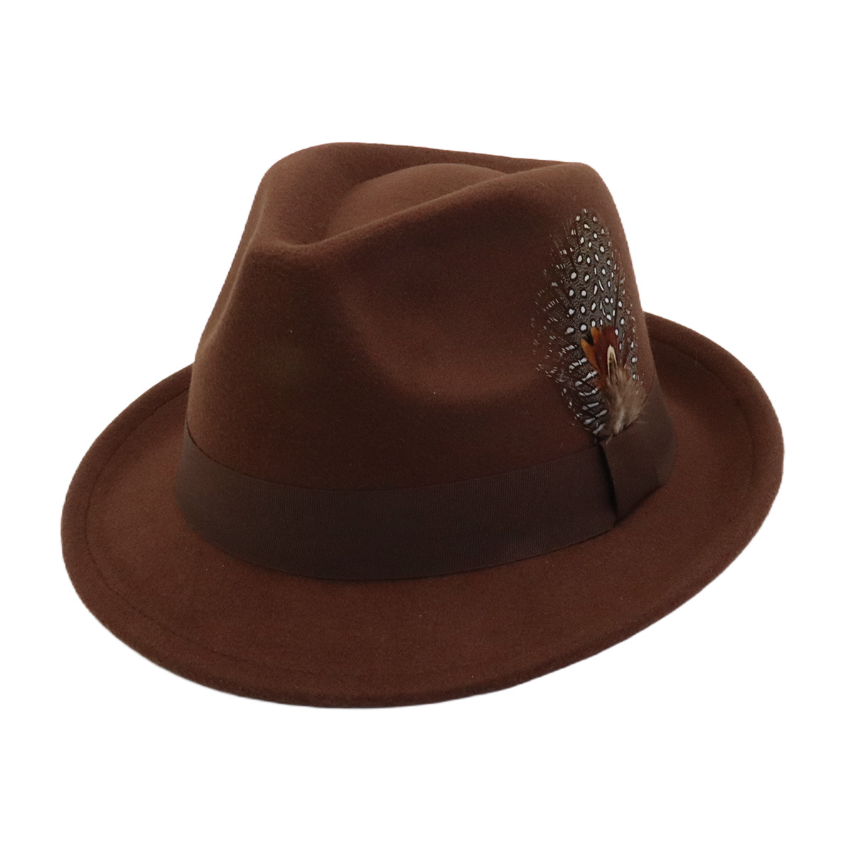 Unisex Autumn Winter Vintage W - Fedora Hat Wool 评论和价格